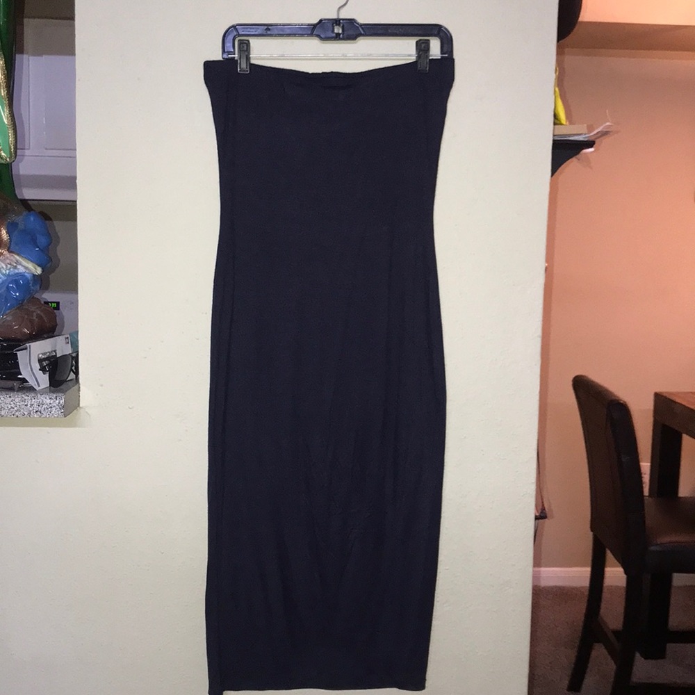 Navy Blue Tube Dress